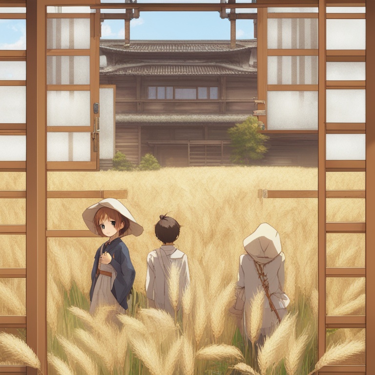 日本朋友家的麦子,日本朋友家的金黄麦子